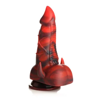 Dildo Horny Devil Dämon Silikon Rot 13,2 x Ø 9,1 cm