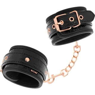 Handschellen Begme Black Edition Premium aus veganem Leder