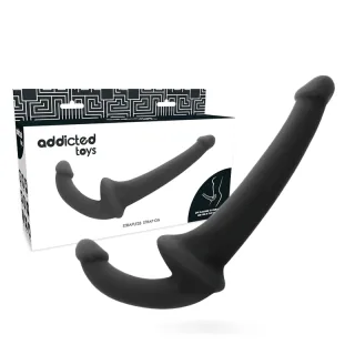 Doppeldildo Strapless Schwarz 26 cm