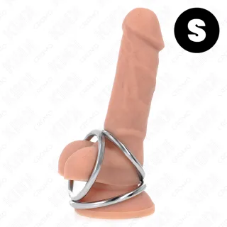 Penisring Dreifach Metall Gekreuzt Größe S Silber Ø 3,2 cm