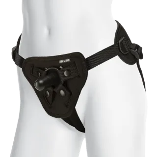 Analplug mit Harness Supreme Schwarz 26,4 cm