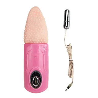 Auflegevibrator Tongue Massager mit Noppenzunge Rosa