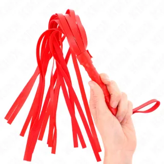 Fetisch-Toy KINK Peitsche als Flogger Rot 45 cm
