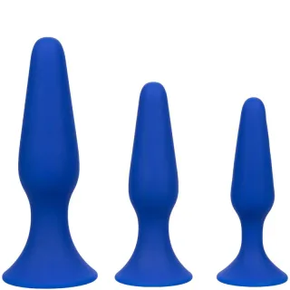 Analplug Admiral 3er-Set Blau 10,25 x 2,5 cm