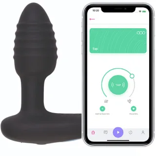 Analplug KIIROO Lumen mit Vibration und App Schwarz 7,36 x 3,3 cm