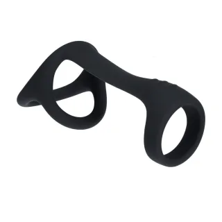 Hodenring Tri O aus Silikon Schwarz