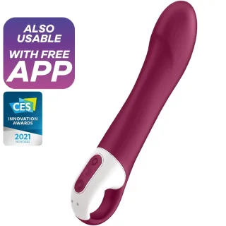 Vibrator Big Heat mit Wärmefunktion Beere