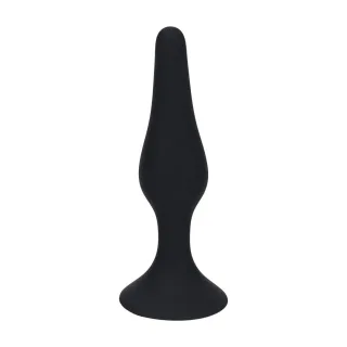 Analplug Slim aus Silikon Schwarz M