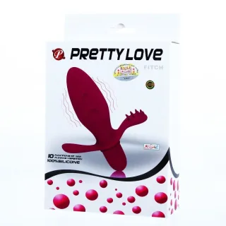 Vibrator Fitch mit drei Armen und 10 Funktionen Fuchsia 11 cm