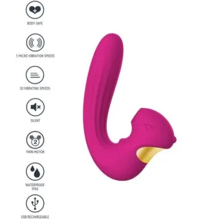 Auflegevibrator Xocoon Celestial Love mit Druckwellen Pink