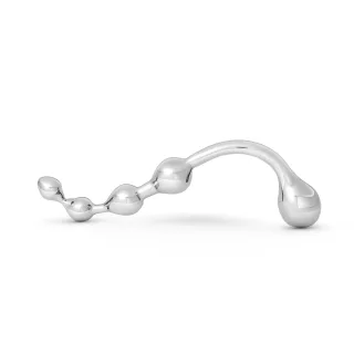 Lustschaffender Anal Dildo aus Edelstahl, mit 5 Kugeln