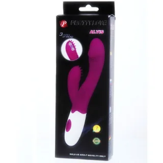 Rabbit-Vibrator Andre mit Rotorspitze und 7 Rhythmen Fuchsia 20 x 3,5 cm