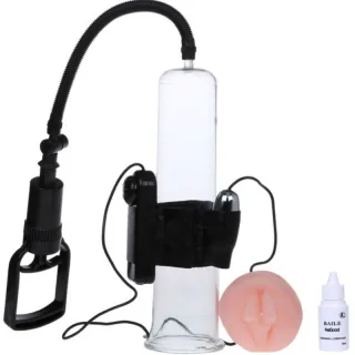 Penispumpe mit Vibration Transparent 25 cm