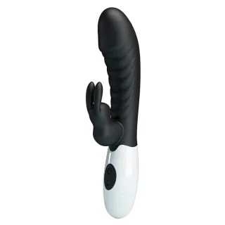 Rabbit-Vibrator High Tech Naughty Bunny mit 30 Funktionen Schwarz