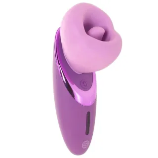Auflegevibrator Pleasure Sucker mit Saugfunktion und Zunge Lila
