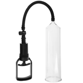 Penispumpe Alexander mit Handgriff und Druckablass Transparent