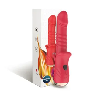 Vibrator A-Punkt mit Blütenarm Rot 21,7 x 3,8 cm
