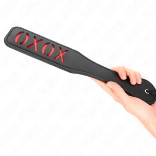 Paddle Leder mit Schriftzug OXOX Schwarz 32 x 6 cm