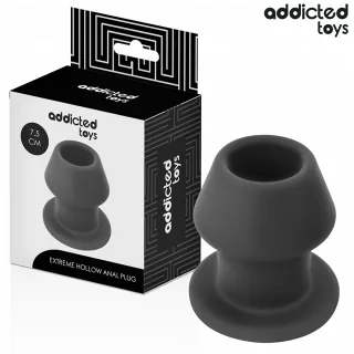 Analplug Hohl Extrem Größe S Schwarz 7,5 x 6 cm
