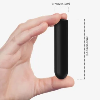 Bullet-Vibrator Spannkopf Schwarz 8,8 x 2 cm