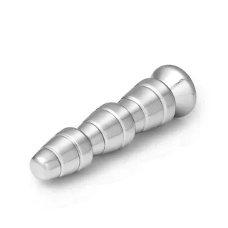 Aufregender Analplug aus poliertem Edelstahl in abgerundeter Form