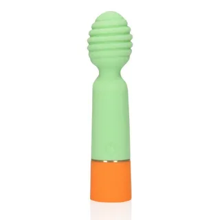 Mini-Vibrator gerippt mit USB-Ladekabel Orange