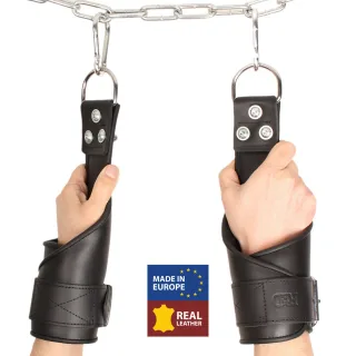 Leder-Aufhängungs-Handschellen Schwarz