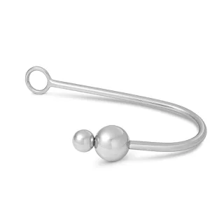 Erregender Anal Hook aus Edelstahl mit 2 abschraubbaren Kugeln
