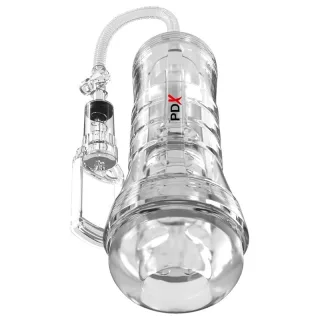 Penispumpe PDX Elite Viewtube Vac XXL mit Handpumpe Transparent 27,3 cm