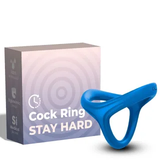 Penisring Tresor Doppelring Silikon Blau