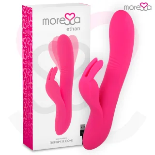 Rabbit-Vibrator Ethan mit beweglichem Kopf Pink