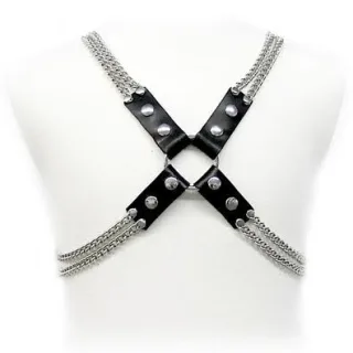 Harness mit Ketten Schwarz