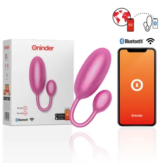 Vibro-Ei Oninder Tokyo doppelt mit App Rosa 7,5 x 3,2 cm