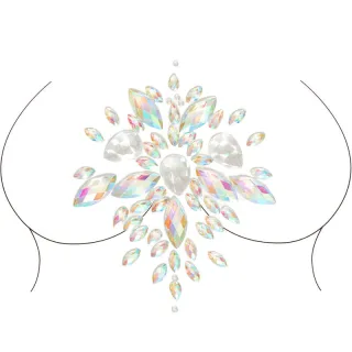 Körperschmuck Strassblüte für das Dekolleté