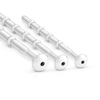 Dilator / Prinzenzepter mit Durchfluss und Rillen, aus Edelstahl,11 mm