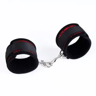 Handschellen Ohmama Fetish Scandal gepolstert Schwarz mit Rot