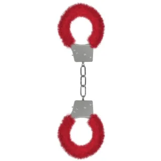 Plüsch-Handschellen Rot Modell 2