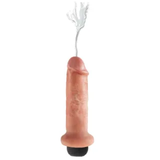 Squirting Dildo mit Spritzfunktion Hautfarbe 17,8 cm