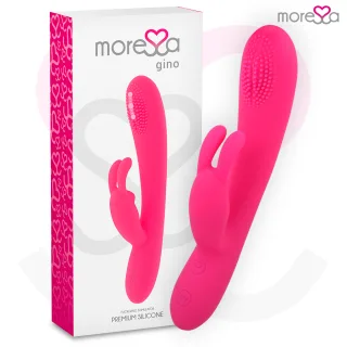Rabbit-Vibrator Gino mit flatterndem Klitorisarm Pink