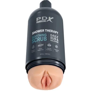 Masturbator PDX Plus Shower Therapy Soothing Scrub Natur 17,8 x 5,1 cm