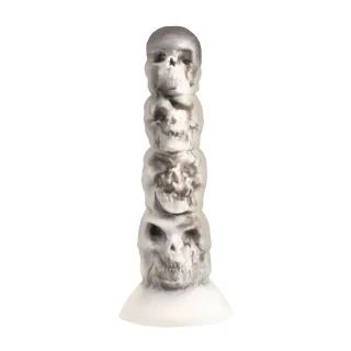 Dildo Tower of Doom Silikon Weiß/Grau 15,2 x Ø 5 cm