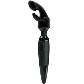 Massagestab Power Head Sensual Massager mit Wechselkopf Schwarz 25,2 cm