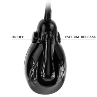Dildo Bigger Joy aufblasbar mit Vibration Schwarz 15 cm