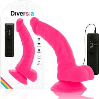 Realistischer Vibrator flexibel Pink 21,5 x Ø 4,5 cm