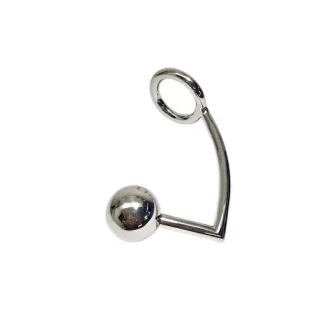 Massiver Cockring aus Edelstahl w?hlbar mit Kugel oder Kegel 40 mm Kegel : 35 mm