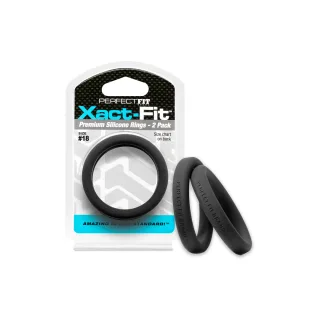 Penisring Xact-Fit 2er-Pack Schwarz 5,6 x Ø 17,5 cm