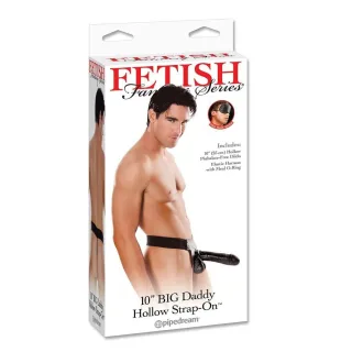 Strap-on Big Daddy Hollow Schwarz 25 cm