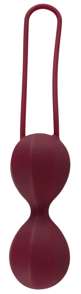 Magic Shiver Liebeskugel-Duo mit elastischem Rückholband Rot