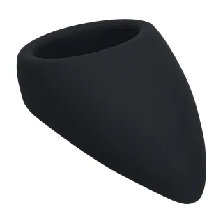 Penishülle Teardrop geschlossen aus Silikon Schwarz 9,1 cm