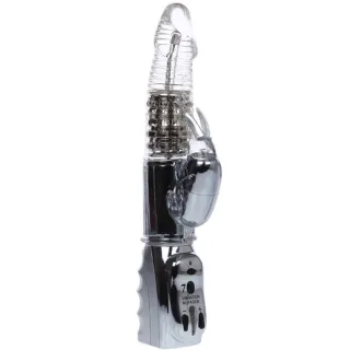 Rabbit-Vibrator Amour Missile mit Rotation Transparent 26,5 x 3,8 cm